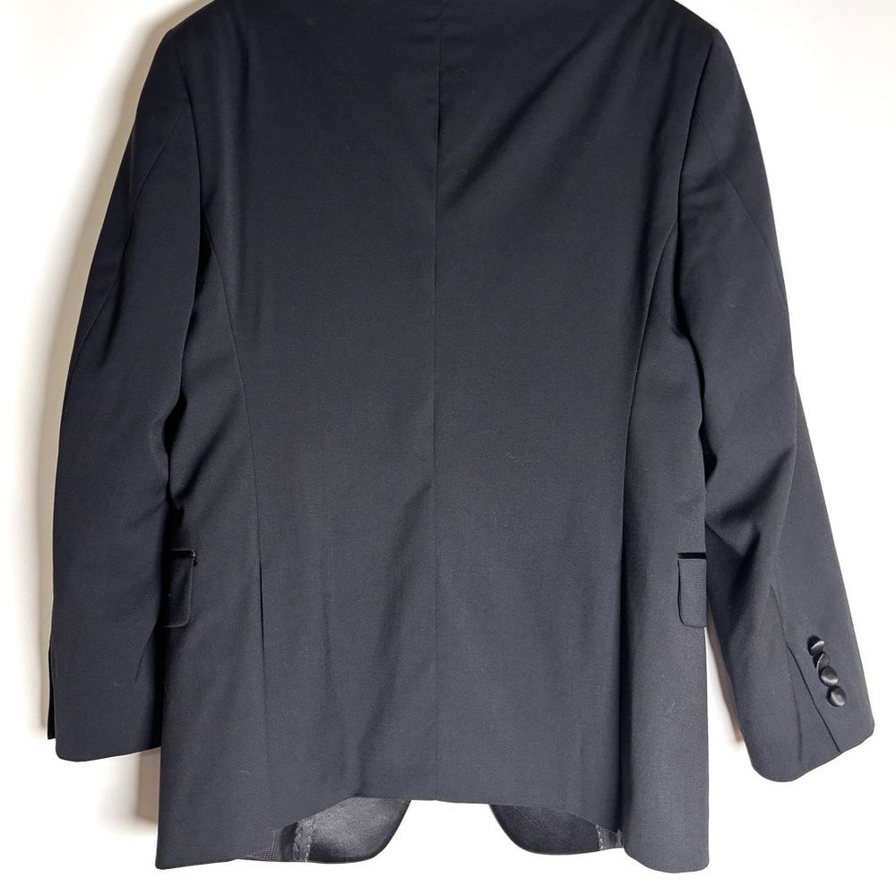 Vintage Saks Fifth Avenue Tuxedo Blazer | Satin Lapel Black Jacket | Old Money H - Picture 3 of 6
